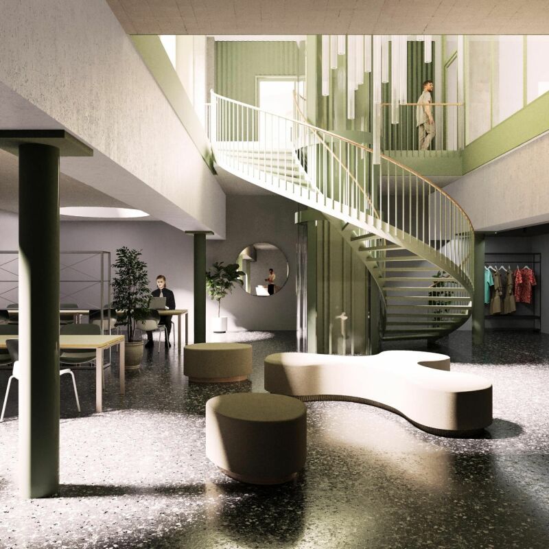 2000m² office