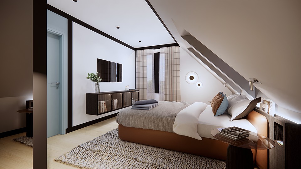 2 ½ rooms furnished flat