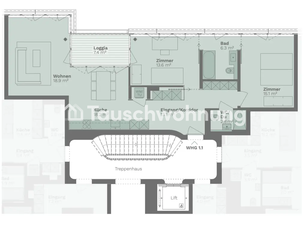 3 ½ rooms apartment