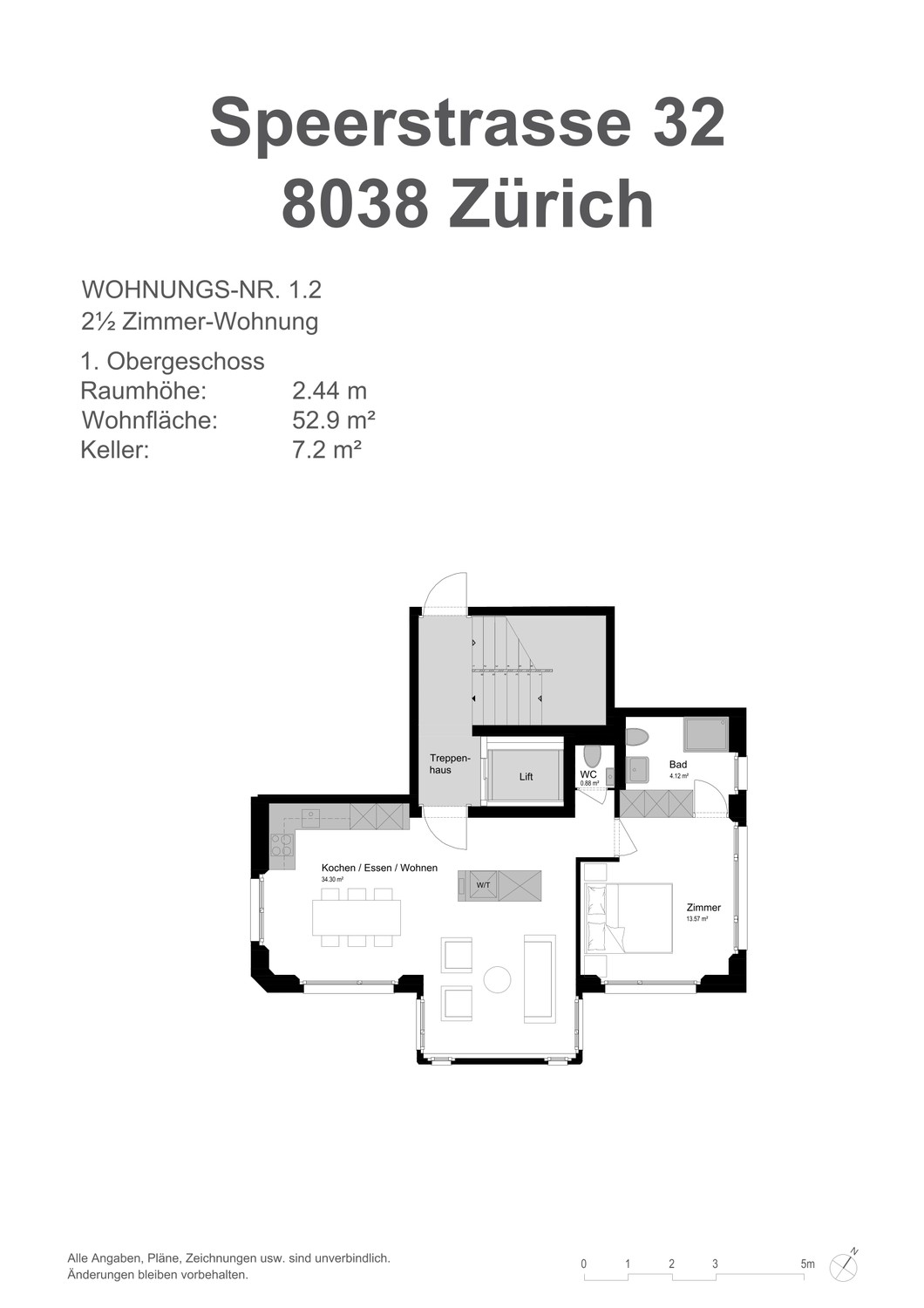 2 ½ rooms apartment