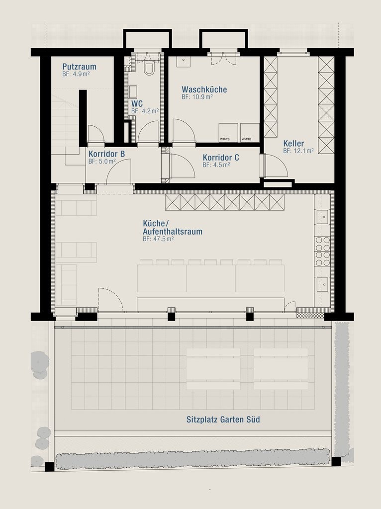 Appartement meublé d'une pièce