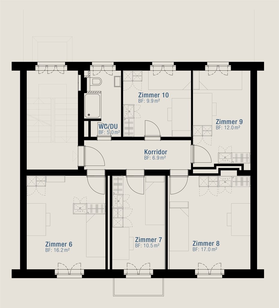 Appartement meublé d'une pièce