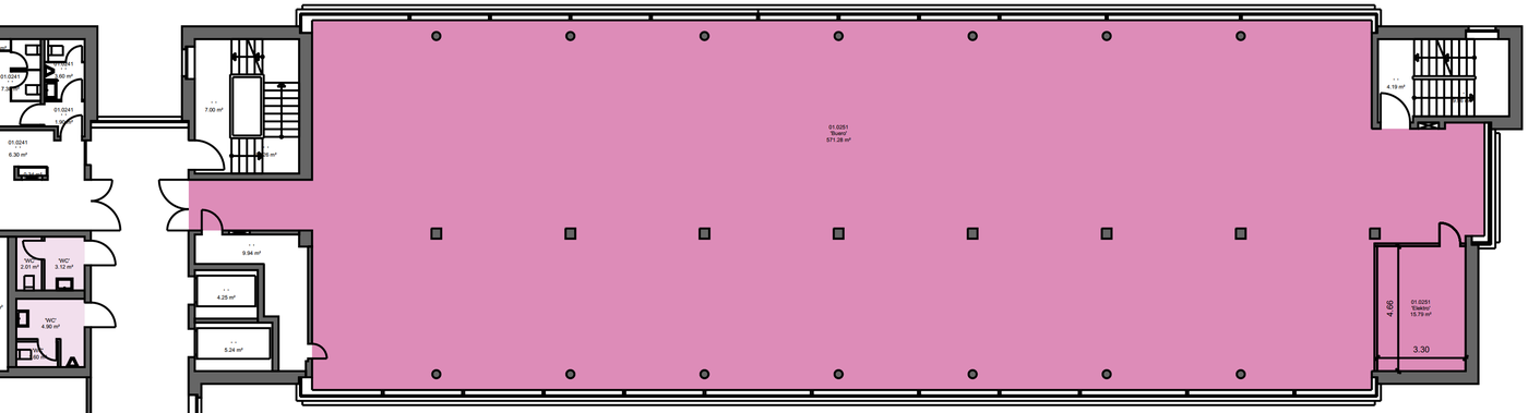 604m² bureau