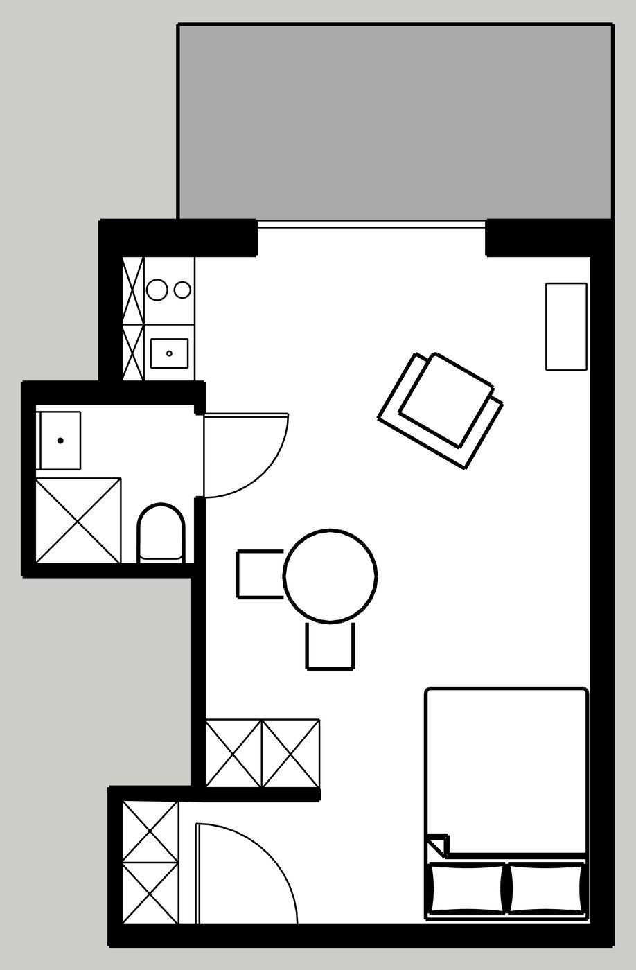 1 ½ rooms apartment