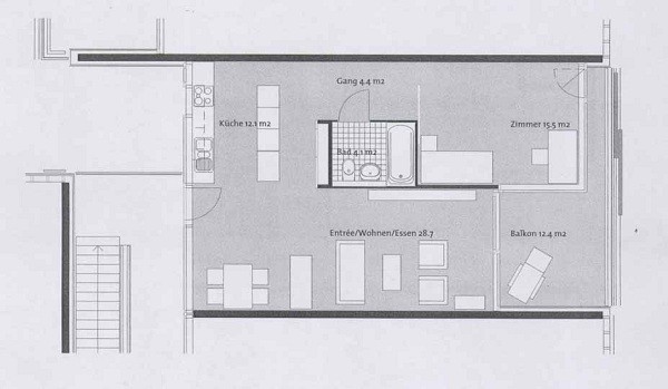 2 ½ rooms apartment