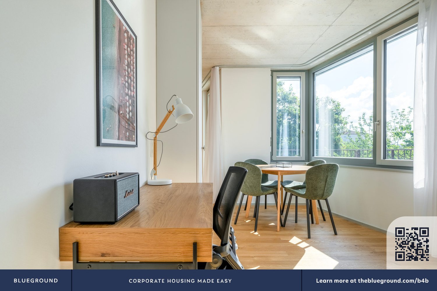2 ½ rooms furnished flat