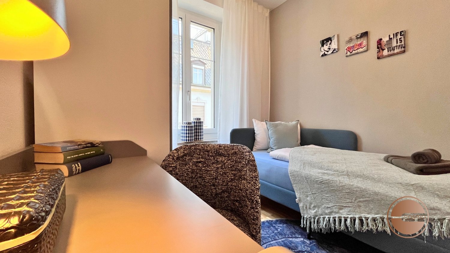 3 rooms furnished flat