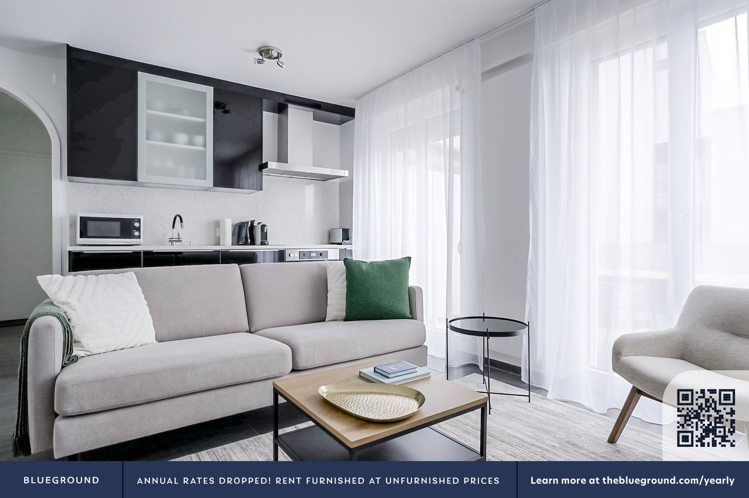 3 ½ rooms furnished flat