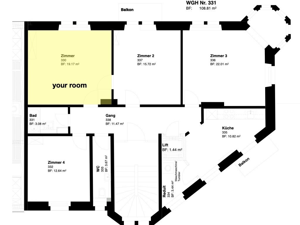 Zimmer in einer WG